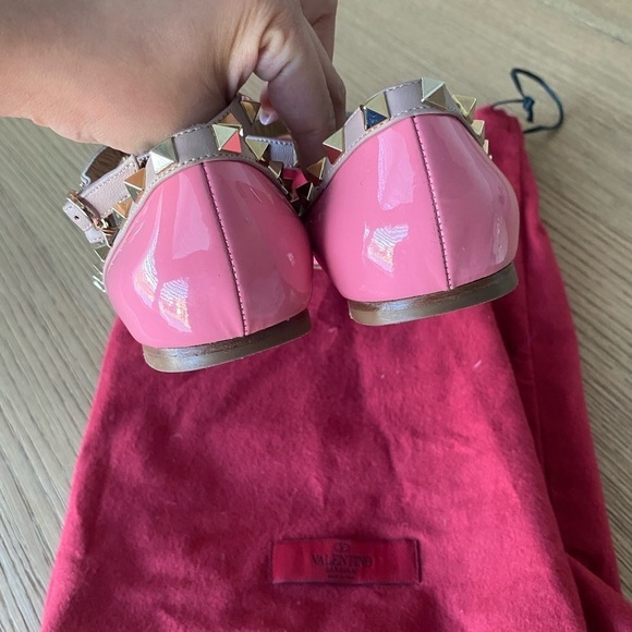 Valentino pink rock stud flats - Picture 8 of 12